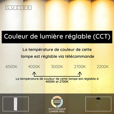 Lucide MONTANA - Suspension - LED Dim. - CCT - 16x5,7W 2700K/4000K - Fer gris | Premium